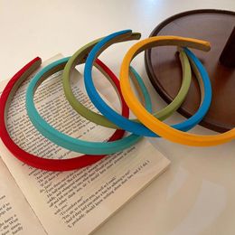Hair Clips & Barrettes Selling Summer Sweet Girl Simple Hoops Accessories Slim Sponge Candy Colour Headband For Women AccessoriesHair Tris22
