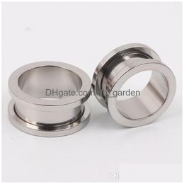 Plugs Tunnels Mix 210Mm 50Pcs Stainless Steel Sier Ear Tunnel Body Jewellery Flesh Pierce Drop Delivery Dhgarden Dhyvh