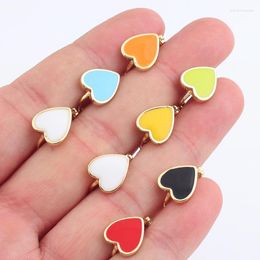 Hoop Earrings Fashion Colorful Ear Huggie Small For Women Cute Candy Color Enamel Round Heart Jewelry