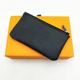 Fashion Men Women France Cheque Plaid Style Coin Purse Classic Lady Kids Small Pounch Key Wallet Mini Wallets With Box283D