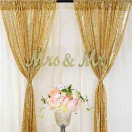 Party Decoration Glitter Sparkly Sequin Backdrop Curtain Panel 2x8FT Pography For Home 1pc