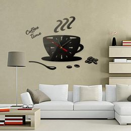 Wall Clocks 3D Clock Modern Design Reloj De Pared DIY Acrylic Mirror Stickers For Kids Room Home Decor Large Silent Digital