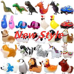 Cute Walking Animal Helium Balloons Cat Dog Dinosaur Air Ballons Birthday Decorations Kids Adult Event Party Decor Balloon New FY3220