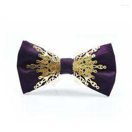 Bow ties 2023 Fashion maschi's awelties designer marchio cravatta per matrimonio in metallo intarsio intage sequestri britannici gotici per uomo