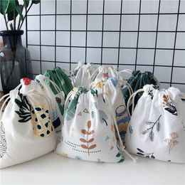 Shopping Bags 1PCS Linen Drawstring Pouch Storage Packages For Packaging Gift Wedding Party Christmas Candy