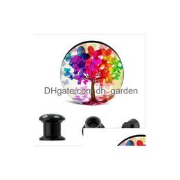 Plugs Tunnels Designs Tree Of Life Screw Tunnel Plug Flesh Ear Jewellery Body Drop Delivery Dhgarden Dhzqy