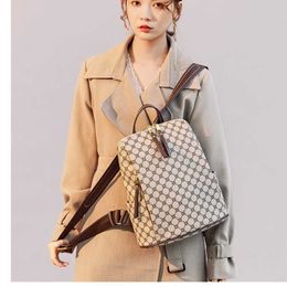 School Bags leather backpack new versatile women's travel high capacity trend