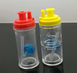 The new plastic filter water bottle Wholesale Glass bongs Oil Burner Pipes Water Pipe Oil Rigs Smoking, Oil.