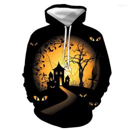 Men's Hoodies Hip Hop Style Skull Jack Print Ladies 3D Hoodie Sweatshirt Halloween Funny Black Jacket Autumn And Winter Brand Direct Sales