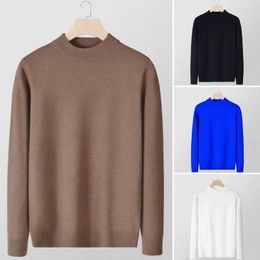 Men's Sweaters Trendy Simple Pure Colour Male Knitted Sweater Top Men Skin-Touch Cold Resistant