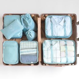 Storage Bags Packing Cubes for Suitcases 8pcs Travel Packing Cubes Travel Luggage Bags Waterproof Clothes Socks Shoes Toiletry Bag Organizer 230217