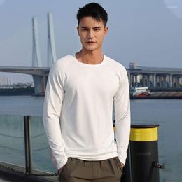 Active Shirts Thickened Sportswear Men's 2023 Autumn Outdoor Leisure Sweater Steel Print Round Neck Wearable Non Pilling