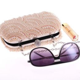 Evening Bags Female Bag Exquisite Dinner Handmade Pearl Embroidered Clutch Fashion Wild Party Dress BagEvening