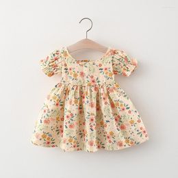 Girl Dresses Baby Girls' Summer Clothes Floral Dress For 1 Year Baby's Birthday Clothing Outfit Thin Cool