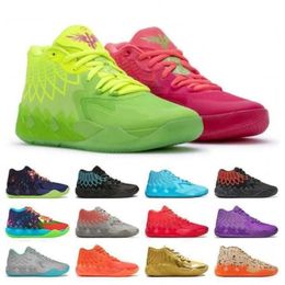 2023 Lamelo Ball MB 01 Sapatos de basquete Rick Red Green e Morty Galaxy Purple azul cinza preto Queen Buzz City Melo Sports Shoe Trainne Qalv