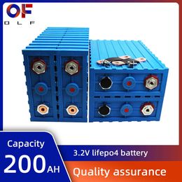 200AH Lifepo4 Battery 3.2V Lithium Iron Phosphate 12V 24V 48V Deep Cycle Solar Battery DIY Cells For EV Campers Boats Golf Carts