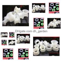 Plugs Tunnels Mix 416Mm 160Pcs Soft Sile Clear Glow In Dark Ear Unique Piercings Body Jewellery Drop Delivery Dhgarden Dhbny