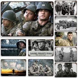 1998 War Movie art painting Metal Poster Vintage Metal Tin Sign Retro Metal Signs Home Bar Wall Decor Signs Wall Personalised Plate Decoration size 30X20CM w02