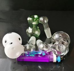 Colour point gourd external connector Wholesale Glass bongs Oil Burner Glass Water Pipe Oil Rigs Smoking Rigs