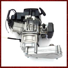 49CC 2 Stroke Motor Engine with T8F 14t Gear Box Easy to Start Pocket Bike Mini Dirt Bike Engine DIY Engine MFD01