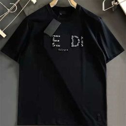 Men's T-shirts Designer Luxury Mens t Shirt Black White Embroidered Letter Printing Cotton Short Sleeves Selling High-end Brand Clothing S-3xl AWJE