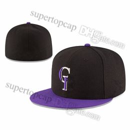 2023 Men's Baseball Full Closed Caps Summer Navy Blue Letter Bone Men Women Black Purple Color All 32 Teams Casual Outdoor Sport Flat Fitted hats Mix Colors 027