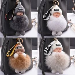 Fox Hairball -Bag Hängende Ornament Schlafpuppe Plüsch Action Figur Rucksack Anhänger Auto Schlüsselzubehör weiblich niedlich plüsch