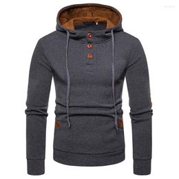 Men's Hoodies Men Sweatshirts Mens Pocket Splicing Pullover Long Sleeve Hooded Sweatshirt Tops Blouse Sudadera Hombre Con Capucha