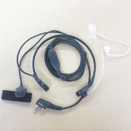 Walkie Talkie Throat Control Air Tube Mic Headphone 2pins K Plug Finger Pfor Baofeng Uv5r TYT Quangsheng Puxing Etc