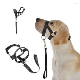 Dog Collars Harness Adjustable Muzzle Creative Halter Halti Training Head Collar Gentle Nylon Breakaway All Seasons Leash Leader