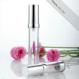 Storage Bottles 10pcs/Lot 10ml 15ml 20ml 30ml Empty Airless Bottle Cosmetic UV Vacuum Flask Silver Pump Emulsion Essence Vials