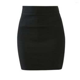 Skirts Stretchy Work Wear High Waist S-3XL Mini Formal Womens Office Lady OL Solid Bodycon Vintage Black Pencil Skirt