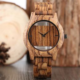 Wristwatches Creative Sport Casual Analog Hollow Rectangles Bamboo Wooden Unique Handmade Wood Fashion Men Quartz Wristwatch Gift Bags