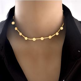 Ketten Luxus-Kragen-Halskette für Frauen, Persönlichkeit, Minderheit, Edelstahl, verblasst nicht, Damen-Halskette, Schmuck, Ketten