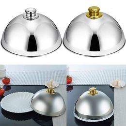 Other Kitchen Tools Stainless Steel Dome Food Meal Cover Steak Cheese Melting Serving Dish for Home Restaurants els Banquet 230217