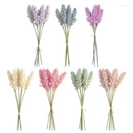 Decorative Flowers Y1QB Artificial Flower Simulation Wheat Ear 6 Pcs Fake Floral Ornament Supplies For Home Living Room Decoration