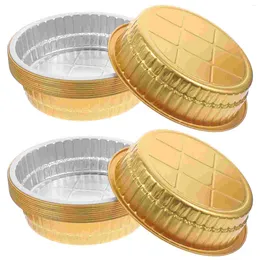 Bowls 10Pcs Aluminium Foils Containers Disposable Foil Pans Round Packaging