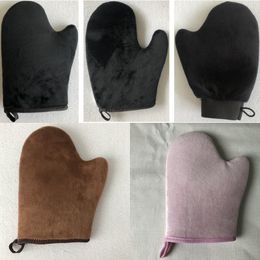 Reusable Scrubbers Self Tanning Mitt Applicator Elastic Wrist Sunless Tanner Mitts Glove Cream Lotion Mousse Body Cleaning Exfoliating Tan Removal Gloves