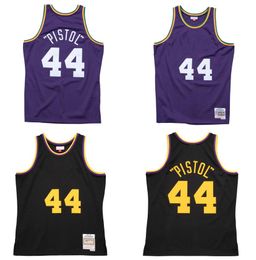 Pete Maravich Designer Custom Basketball Jersey S-6XL Mitchell Ness jersey 1974-75 Mesh Hardwoods Classics retro jerseys Men women Youth 44