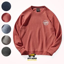 Men's Hoodies & Sweatshirts Off Road Outfitters Retro Pure Cotton Sweaters Crewneck Pullover Knitted Long-sleeved Outdoor Sporty C