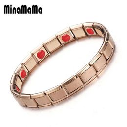 Link Bracelets Chain Trendy Germanium Bracelet For Women Men Stainless Steel Health Care Energy Power Casual Jewellery