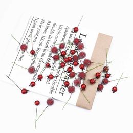 Decorative Flowers Wreaths 10 Pieces Apple Simulation Pomegranate Christmas Home Decoration Accessories Wedding Candy Box Shooting Props Artificial Flowers