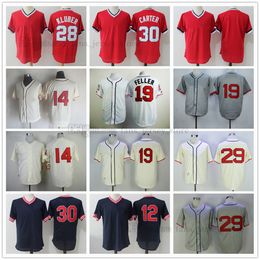 Movie Baseball Jerseys 12 Francisco Lindor 14 Larry Doby 19 Bob Feller 28 Corey Kluber 1948 29 Satchel Paige 30 Joe Carter Stitched Breathable Sport