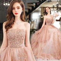 Eleagnt Mother Of The Bride Beads Appliqued Lace Evening Dress Sequined Crystal Side Split Ruched Satin Tail Formal Mother's Wear Wedding Dresses 403