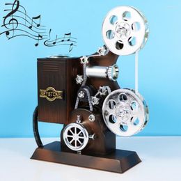 Jewellery Pouches Design 3D Diy Vintage Film Projector Model Cafe Bar Ornament Music Box Kids Toy Souvenirs Birthday Gift Furnishing Articles