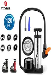 XTIGER Bike Pump Mini Portable Bicycle Foot with Pressure Gauge Accessories Fits Presta Schrader Air 2202256781016