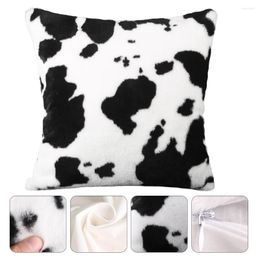 Pillow Cover Covers Cow Pillowcase Throw Fur Square Faux Print Skin Spots Case Cows Animal Spot Decorative Farm X18