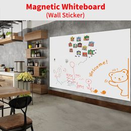 Whiteboards Magnetic Whiteboard Wall Sticker Soft Waterproof Board Protector Erasable Memo Message for Office Home Kids Use 230217