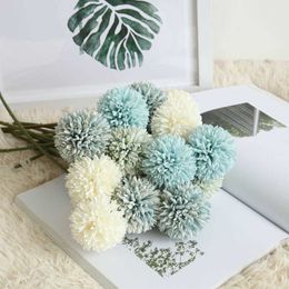 Decorative Flowers Wreaths Big Head Artificial Flowers Dandelion Ball Silk Wedding Christmas Decor Fake Flower Arrangement for Home Room Garden Decoration