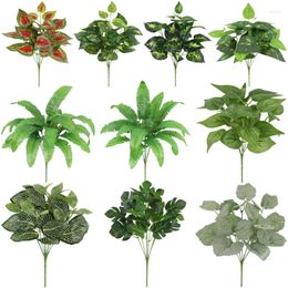 Decorative Flowers Artificial Plants Leaves Silk Tortoiseshell Leaf Dieffenbough Fake Small Fairy Taro Simulation Green Plant Living Room